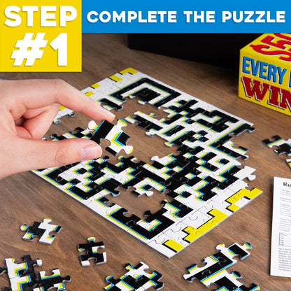 Your unsuspecting victim, hoping to win a big prize, will spend 30-60 minutes putting together their "unique" QR code puzzle.