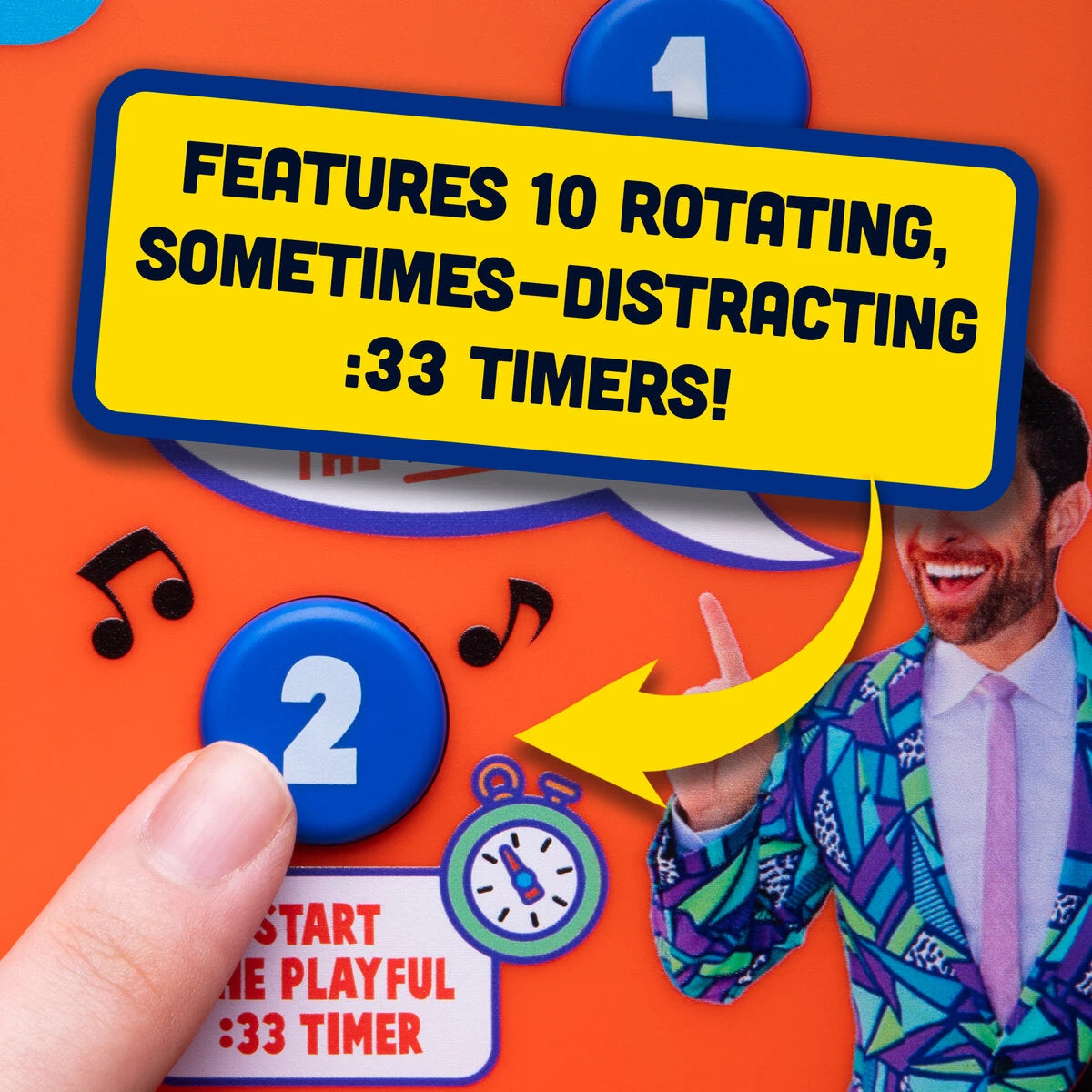 Hit the &quot;2&quot; button to start the timer and you’ll have 33 seconds to fill in the blank.