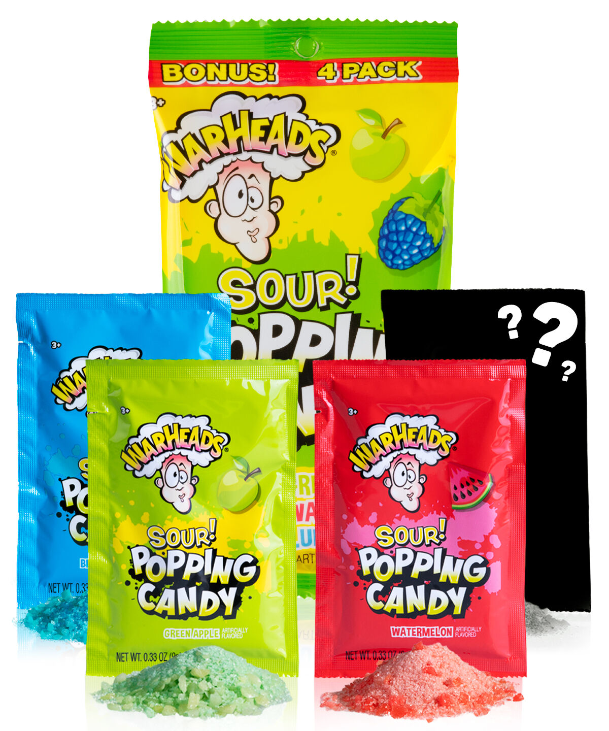 Warheads Popping Candy 4-pack beauty shot