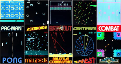Includes the following games: Asteroids, Breakout, Centipede, Combat, Millipede, Missile Command, Pac-Man, Pong, Tempest, and Warlords.