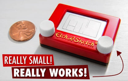 Despite its tiny size, the World's Smallest Etch-a-Sketch is fully functional!