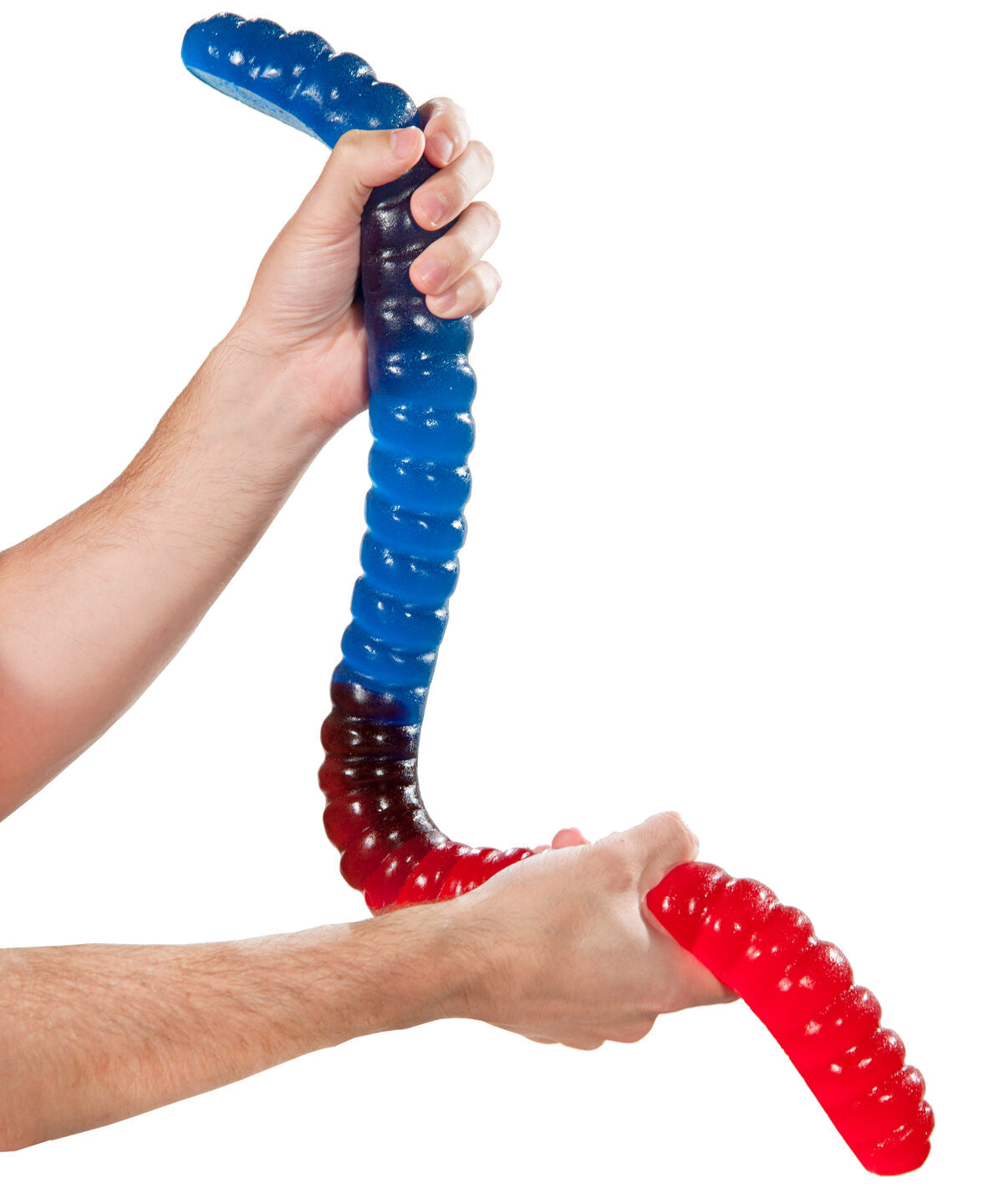 Giant 3-Pound Gummy Worm-Blue Raspberry &amp; Red Cherry beauty shot