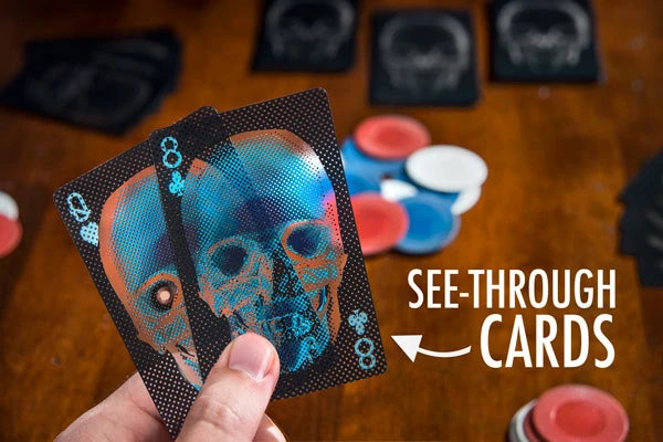 An ingenious design allows for the transparent nature of the X-Ray Deck of Playing Cards.